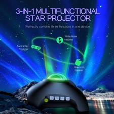 Northern Galaxy Light Aurora Projector with 33 Light Effects, LED Star Projec...
