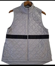 Nike AeroLayer Vest Women's Gray Running Windbreaker Quilted BV3869-059 Medium
