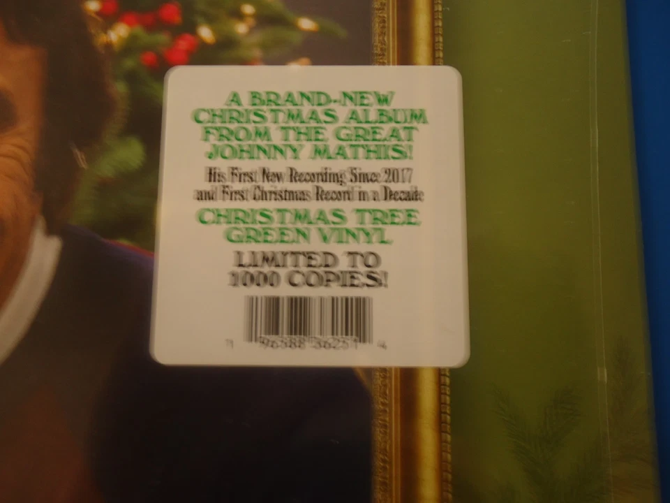 Johnny Mathis Christmas Time Is Here LP (2023) NEW Green Vinyl Creased Cover - Image 2 of 4