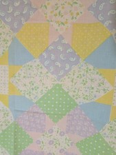 Vtg 80s Atelier Martex Gloria Vanderbilt Patchwork Floral Pillowcase Ruffled STD