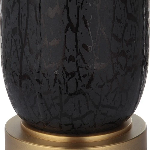 Uttermost Spyglass Black Wood Grain Table Lamp - 31"H, Shade 10"H x 16"Dia. - Picture 7 of 7