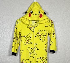 Nintendo Pikachu Pokemon One Piece Pajamas PJs Costume Outfit Kids Boys Size 6/7