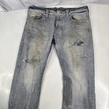 Rock Revival Jeans Mens 40x33 Jabari Straight Distressed Denim READ