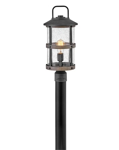 Hinkley Lighting 2687-LL Lakehouse 1 Light 18.75" Tall Post Light - Aged Zinc - Picture 1 of 4
