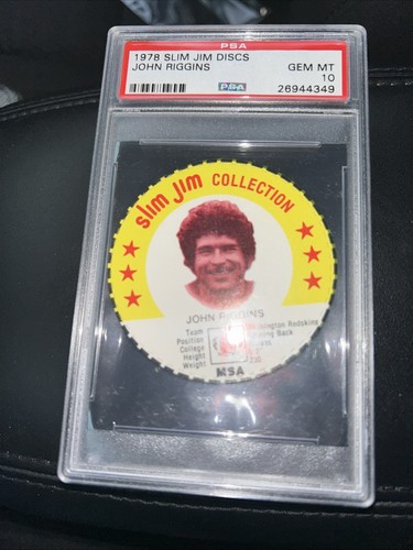 John Riggins 1978 Slim Jim Discs card