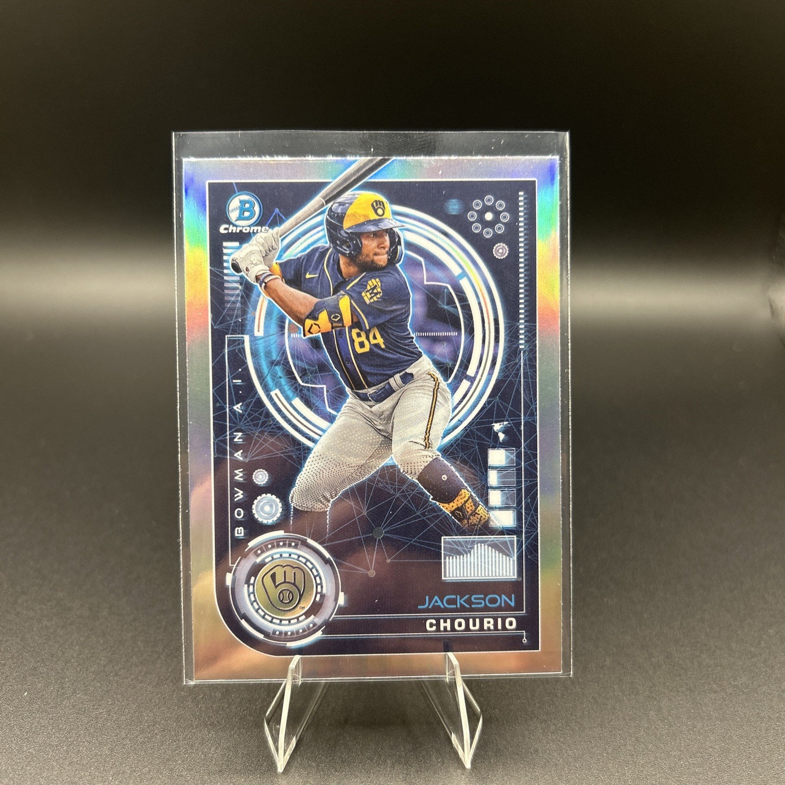 2024 Bowman Chrome #BAI-16 Jackson Chourio Bowman AI Milwaukee Brewers