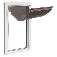 X-Large Pet Door, Double Magnetic Flaps  Metal Frame, Weatherproof and Durable