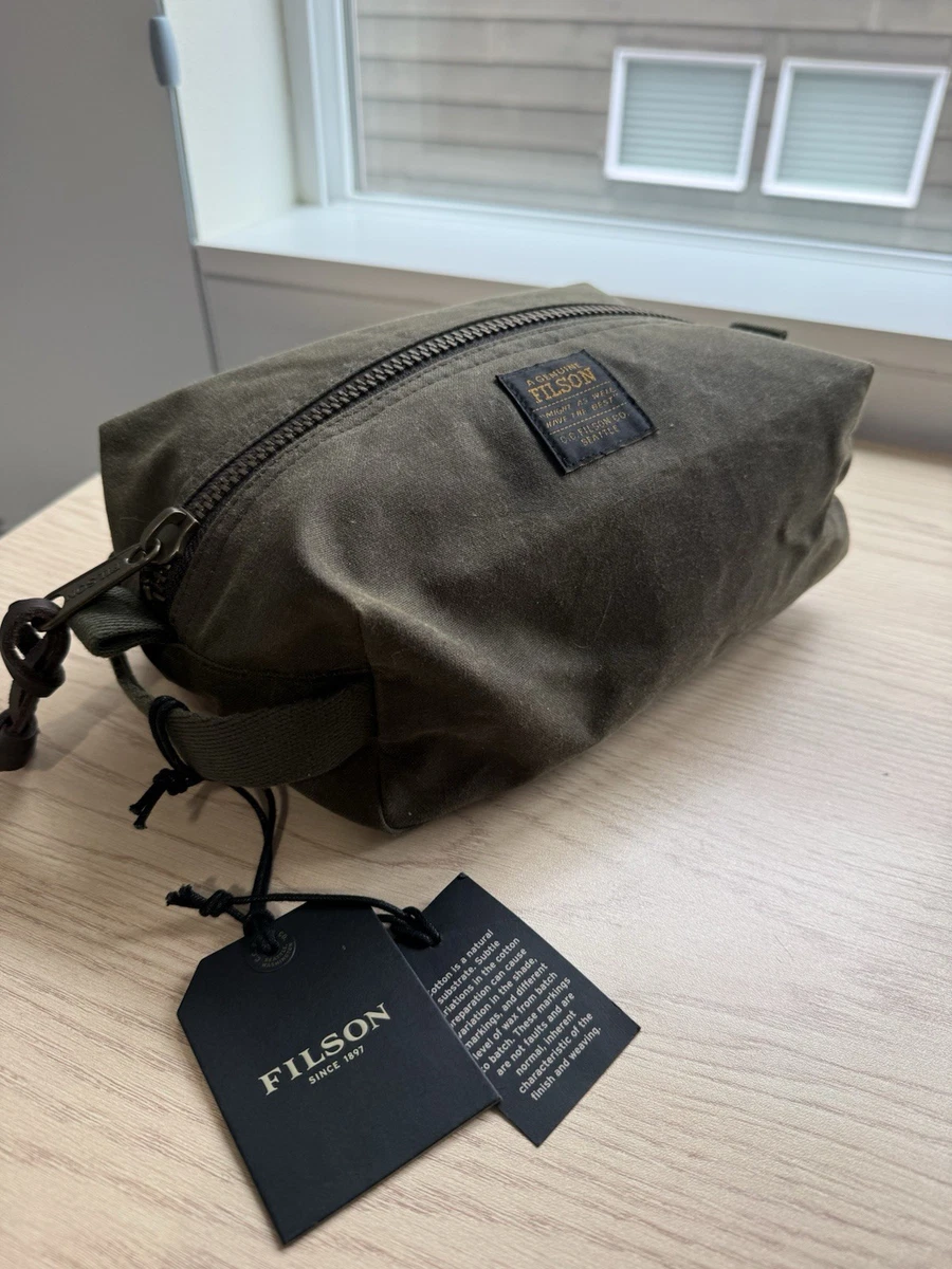 Filson Tin Cloth Travel Kit Bag - Otter Green - New With Tags!