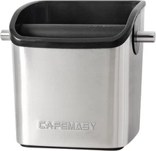 Cafemasy Espresso Knockbox, Stainless Steel / Rubber