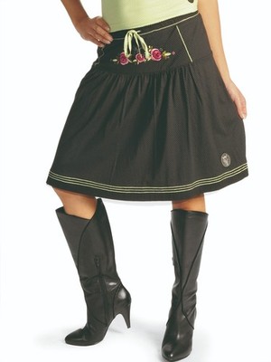 Vive Maria Dolce Far Niente Skirt New Size L, Black Green Vintage Floral Skirt