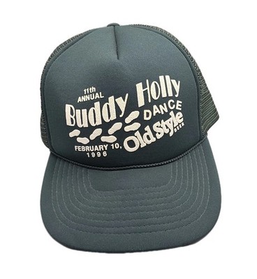Vintage Buddy Holly Old Style Snapback Hat Cap Spellout 1996 11th Annual Dance 