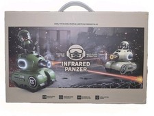 BESSOME 2X PANZER INFRAROSSI RC BATTLE TANK SET 2,4 GHZ MULTIPLAYER 2 CARRI ARMATI NUOVO CON SCATOLA