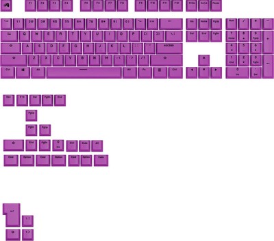 Glorious - GPBT Basics Universal Keycap Set Compatible with Most 100% 85% 80%...