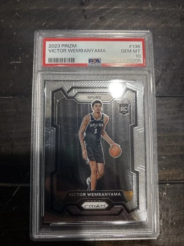 158048205 Victor Wembanyama 2023 Panini Prizm #136 Rookie RC PSA 10