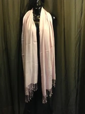 ANTIQUE PINK FringedWoven SHAWL  DOUBLE WRAP SCARF 