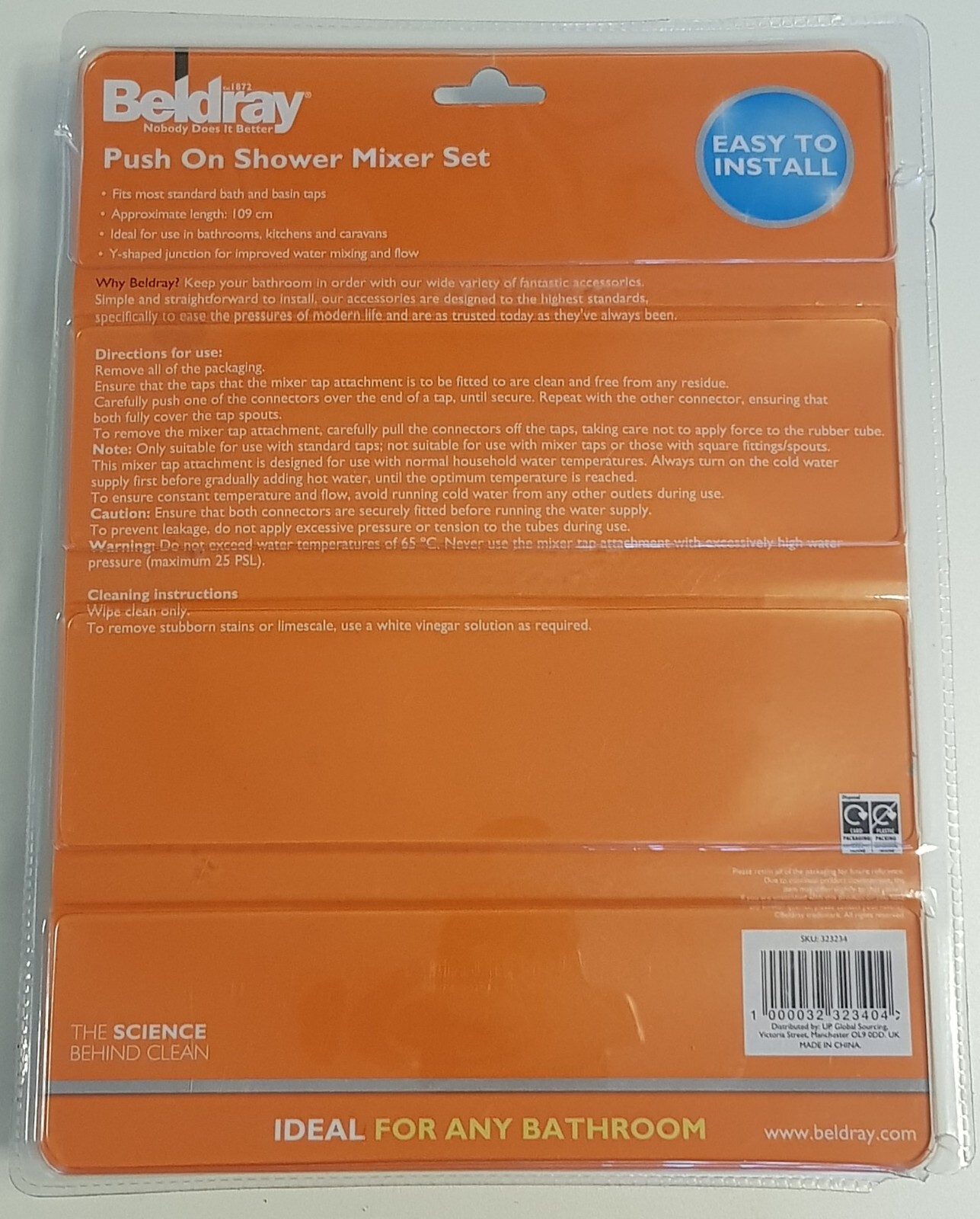 DOUBLE TAP BATH SINK SHOWER HEAD HOSE SPRAY HAIRDRESSER PET PUSH ON