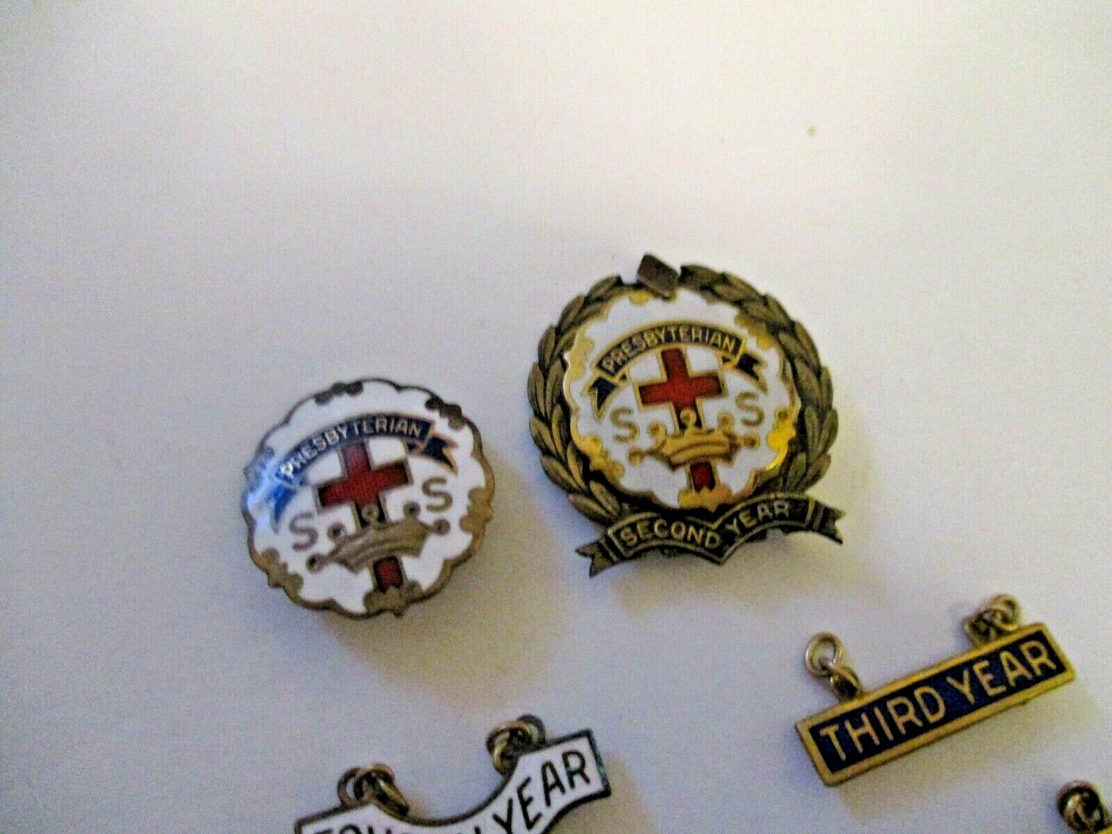 PRESBYTERIAN Sunday School Pins & Year Banners/ SS Enameled Little