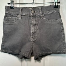 Hollister Denim Shorts High Rise Gray Wash Casual Everyday Size 24 Size 0