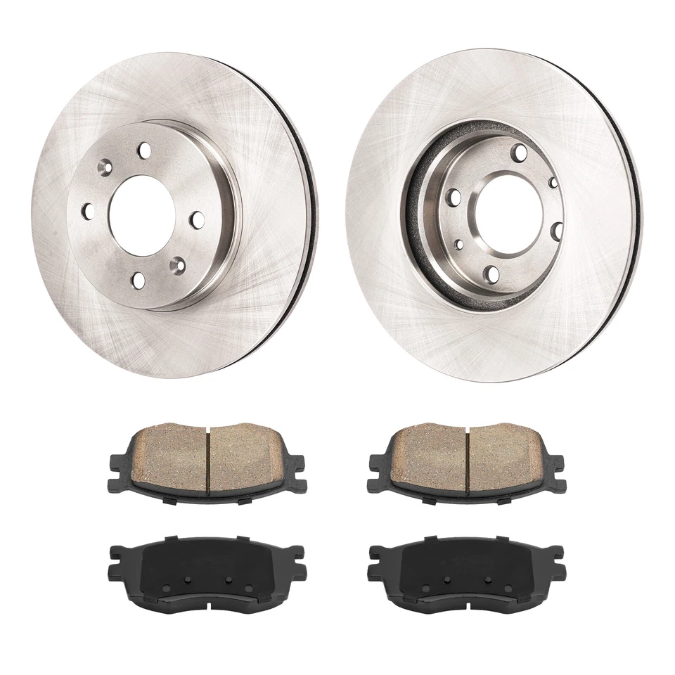 Rotores de disco delanteros y pastillas de freno para Hyundai Accent Kia Rio 1.6L 06-11 31432 D1156 Foto 3 de 4