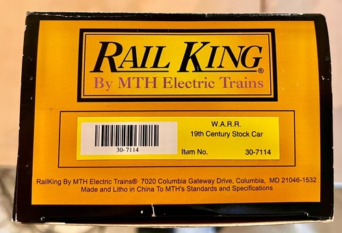 Rail King W.A.R.R. 19th Century Stock Car 30-7114 - Picture 4 of 11