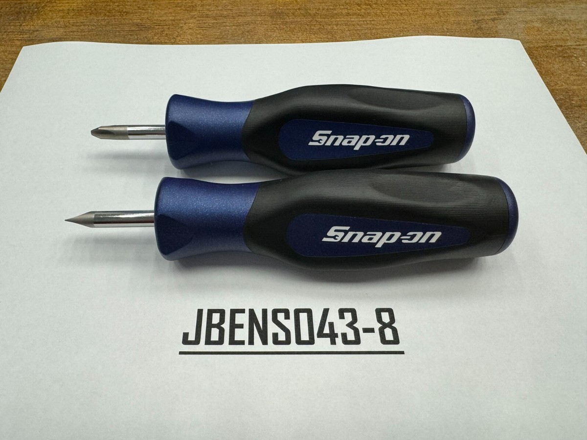 Snap-on Tools POWER BLUE 2pc Soft Grip Instinct Handle Stubby