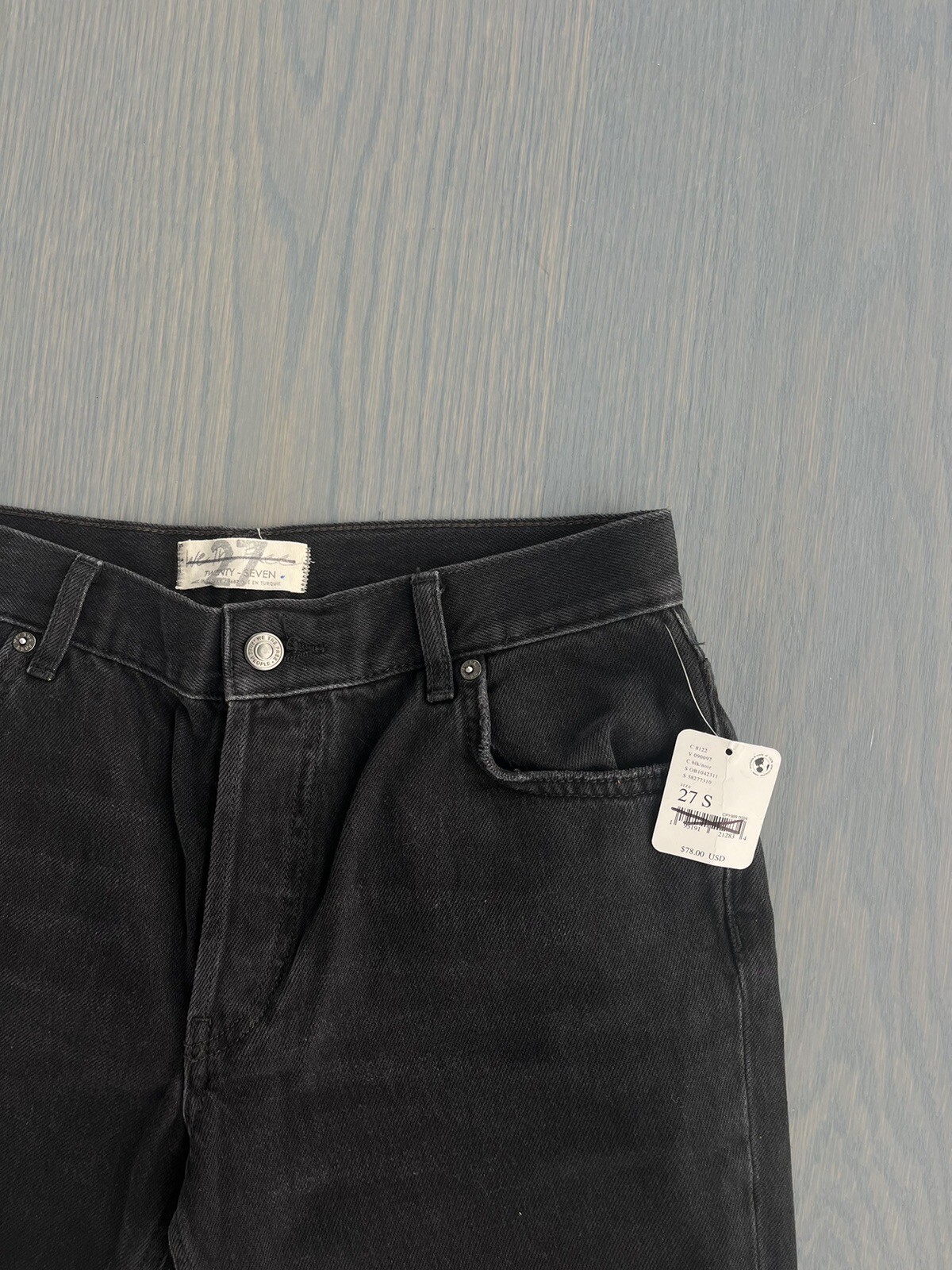 NWT Free People Maggie Mid Rise Straight black Jeans SIZE 27S - Image 3