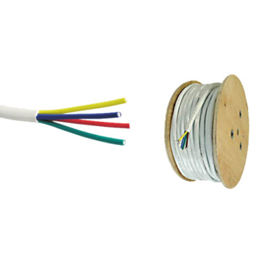 Quattro Quad 4-1 Koaxial SAT Kabel 100dB 2-Fach geschirmt100 meter Spule,WEISS