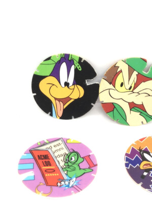 a*n様 「メガタゾ（Mega Tazo）」 コレクションメンコ 273枚 Tazo Mega Tazo Tips Coin 1996 Frito Lay Warner Bros. VG Retro Rare