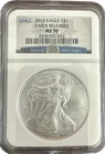 2010 American Silver Eagle MS 70 (NGC) Early Releases .FREE SHIPPING!