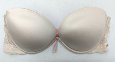 Victoria's Secret PINK Bra 34C Light Pink Date Plunge Push Up Multiway-READ