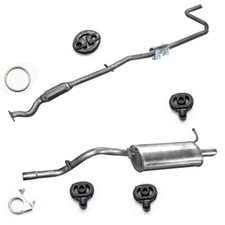 Endtopf Mittelrohr Flexrohr + Montagezubehör fur Ford Ka von 01/2000 bis 10/2002