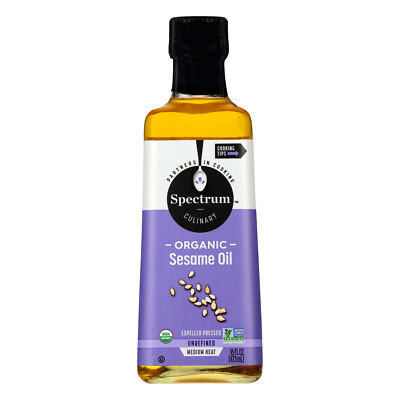 Spectrum Naturals Oil Sesame Unrefined Organic 16fl oz (Pack of 3)