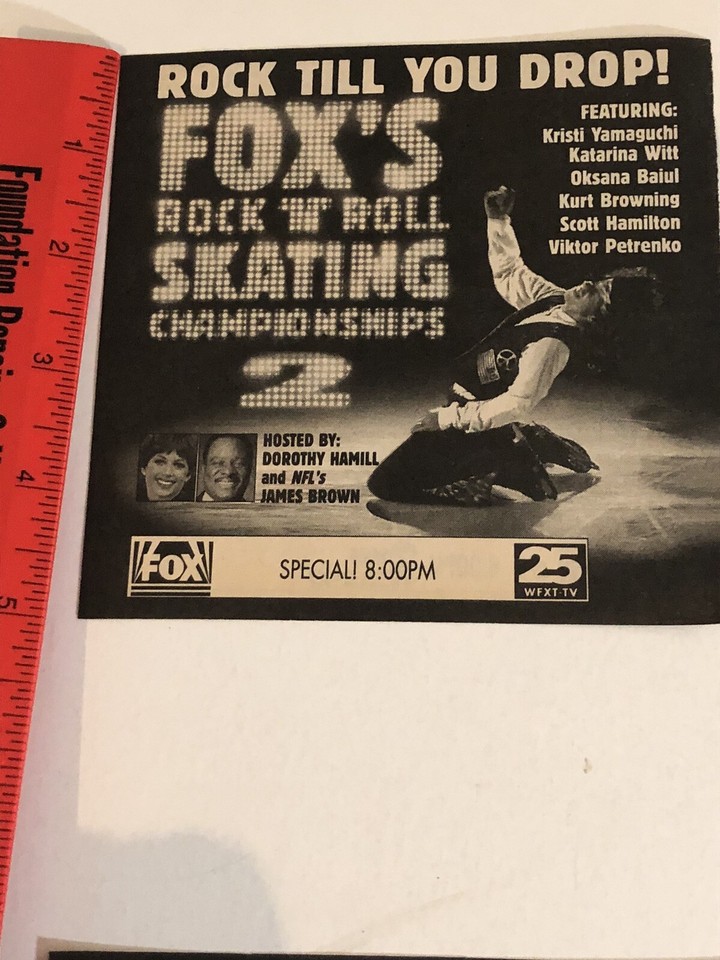 Fox’s Rock N Roll Skating Championships 2 Tv Guide Print Ad Dorthy