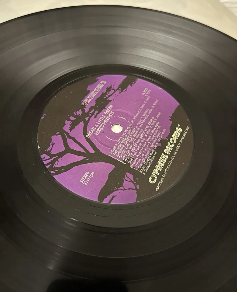 Dream A Little Dream - Movie Soundtrack VERY RARE Import (LP Vinyl 1989) - Image 4 of 4