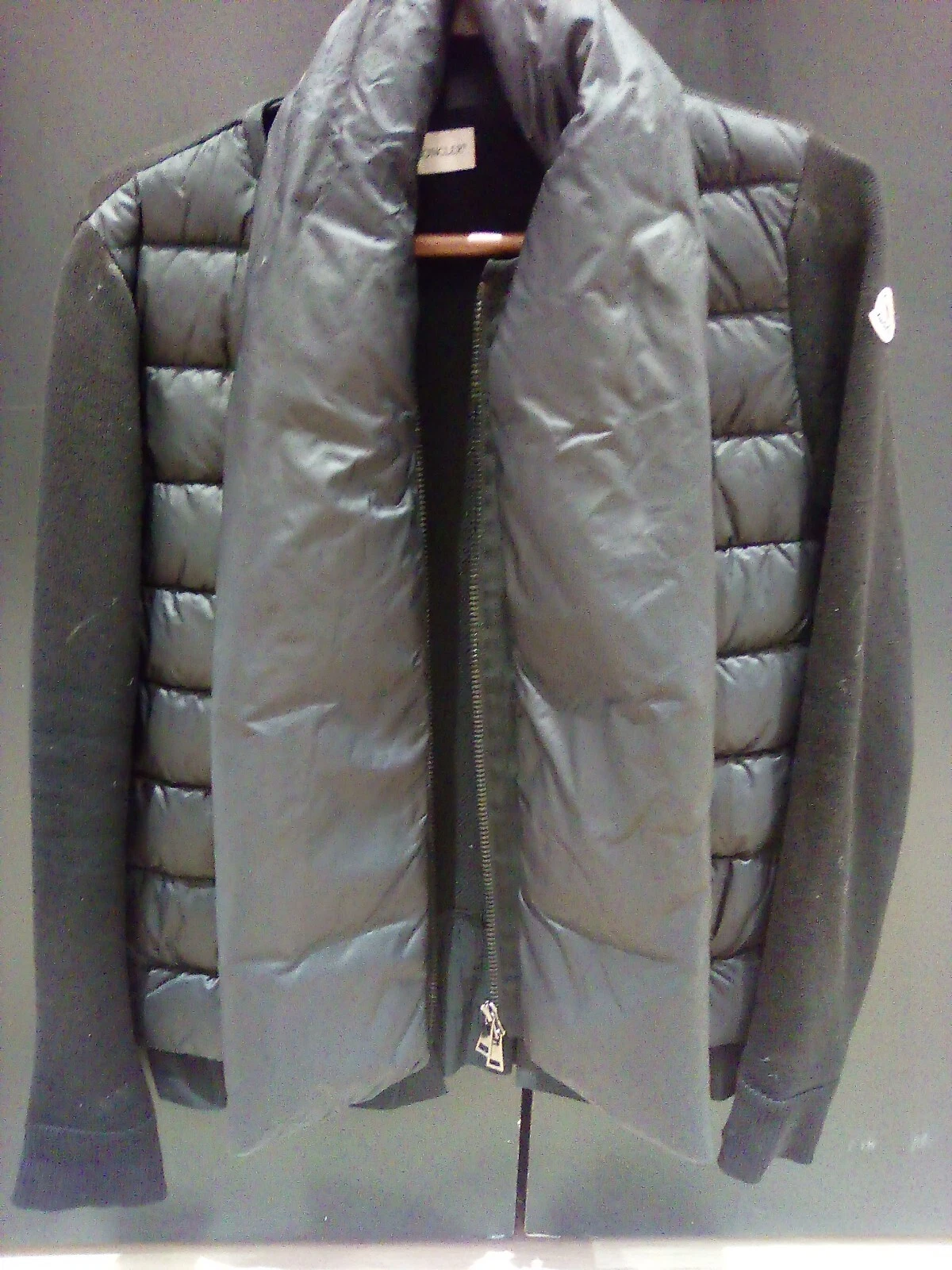 Moncler — MONCLER Quilted Sweater Sleeve Jacket size small