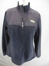 Fila Size M Womens Black Full Zip Stand Collar Hi-Pile Athletic Jacket 812
