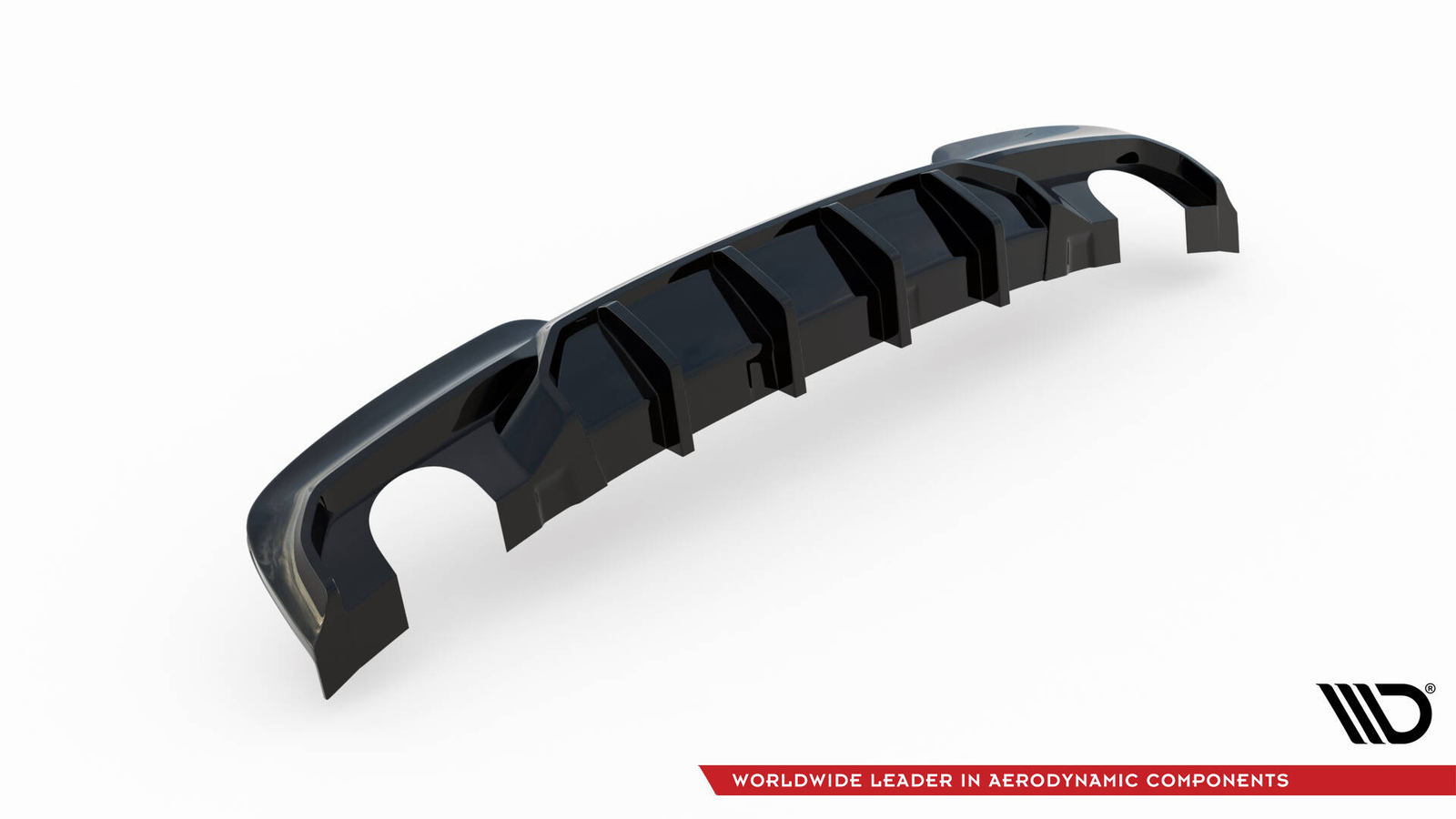 Heck Ansatz Diffusor V.2 für BMW 5er M-Paket F10 F11 Einzelauspuff li. re. sch