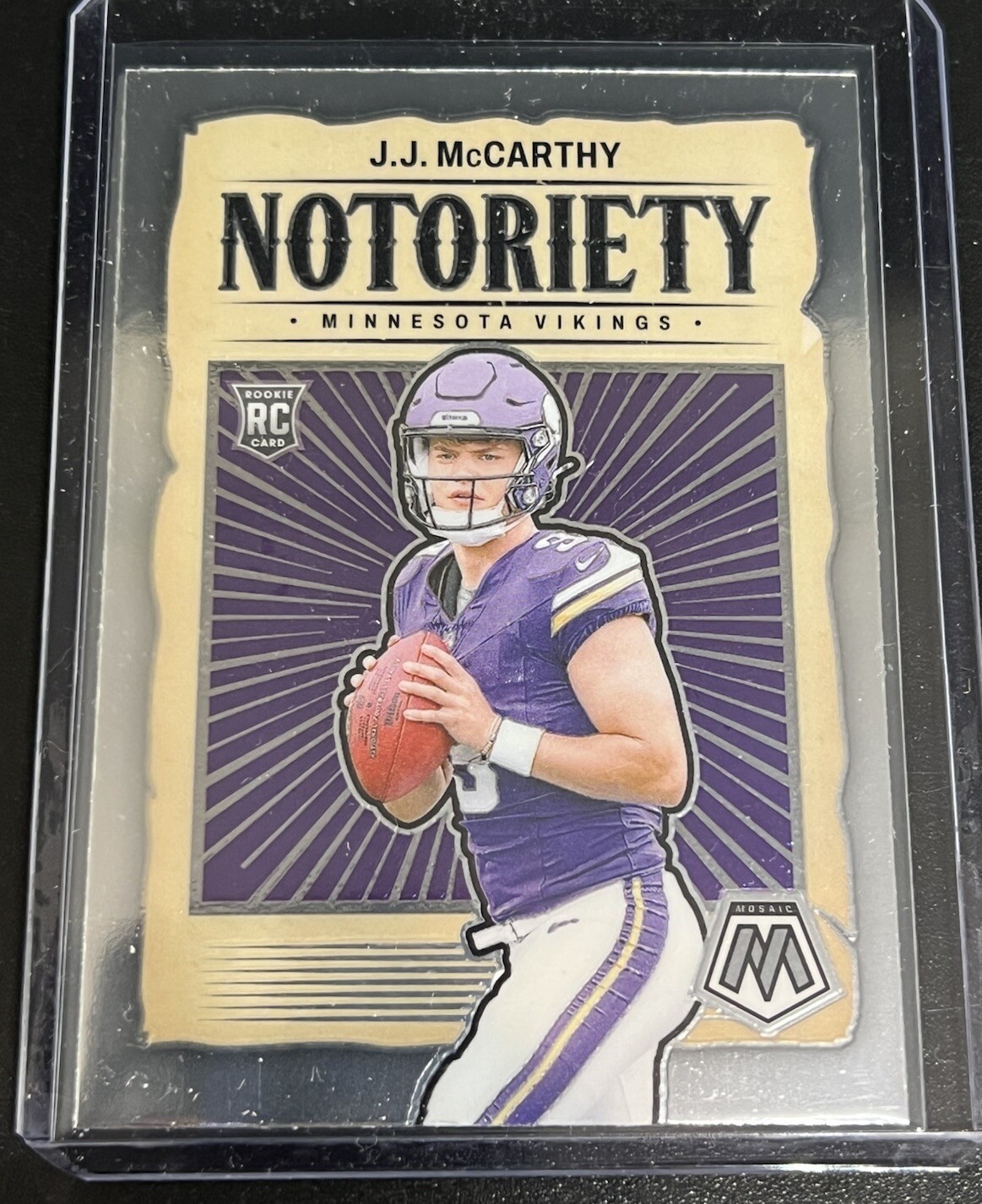 2024 Panini Mosaic - Notoriety #21 J.J. McCarthy (RC) Rookie -Minnesota Vikings!
