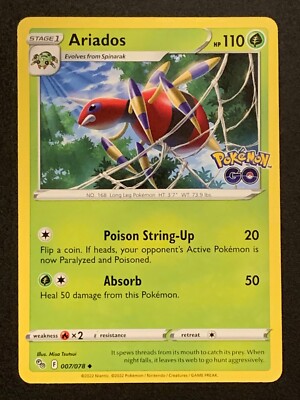 Ariados | 007/078 | Uncommon | Pokemon Go | Pokemon TCG
