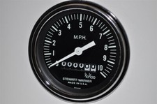Stewart Warner 10 M.p.h Speedometer With Chrome Bezel - 550km Ford Stewart Warner 10 M.p.h Speedometer With Chrome Bezel - 550km Ford