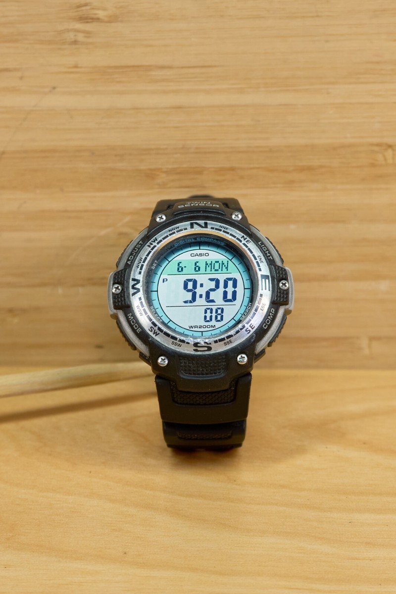 Casio 3157 SGW-100 Digital Watch, Twin Sensor, WR 200M, Compass