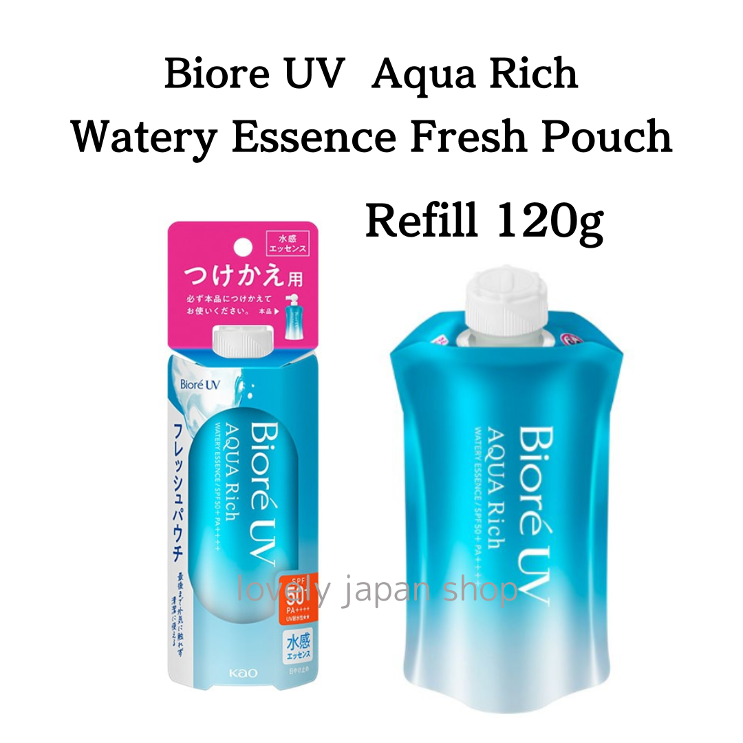 新品未使用　Biore UV AQUA Rich フレッシュパウチ SPF50+ ビオレ UV アクアリッチ ライトアップエッセンス フレッシュ