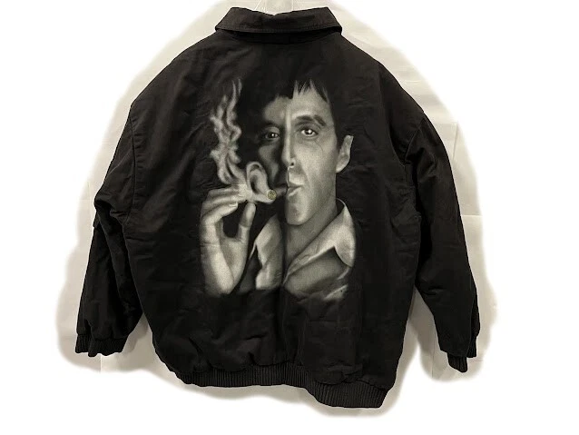 Neuf avec étiquettes   Blouson bombardier vintage Scarface Tony Montana 4XL (taches mineures)