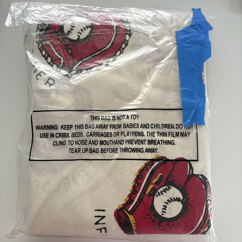 Capa de edredom de algodão dupla The Company Store beisebol infantil - Imagem 2 de 2