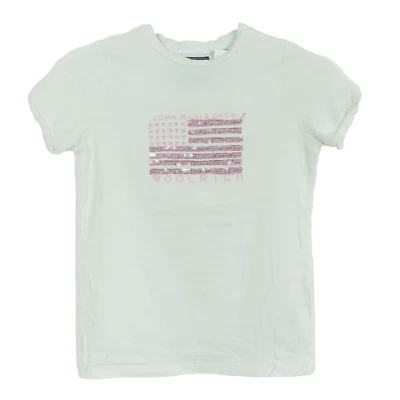 WOOLRICH T-Shirt Print USA Flagge Rosa Weiß Gr. 14 164 - Bild 1 von 3