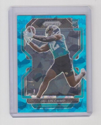 2021 Panini Prizm Jalen Camp Blue Cracked Ice Prizm #ed 13/99 No. 410 