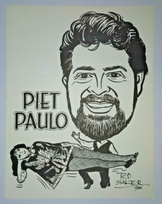 Piet Paulo caricature 1988 The Magic Castle Walls of Fame book by Ted Salter