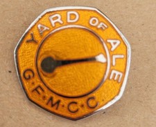 YARD OF ALE G F M C C ENAMEL BADGE