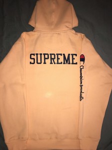 supreme champion hoodie peach