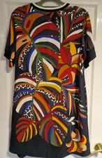 FARM RIO MULTICOLOURED PRINTED DRESS SIZE S
